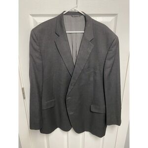 Jack Victor 52L Gray Wool Blazer Sport Coat Italy Fabric Canada Made Big Tall